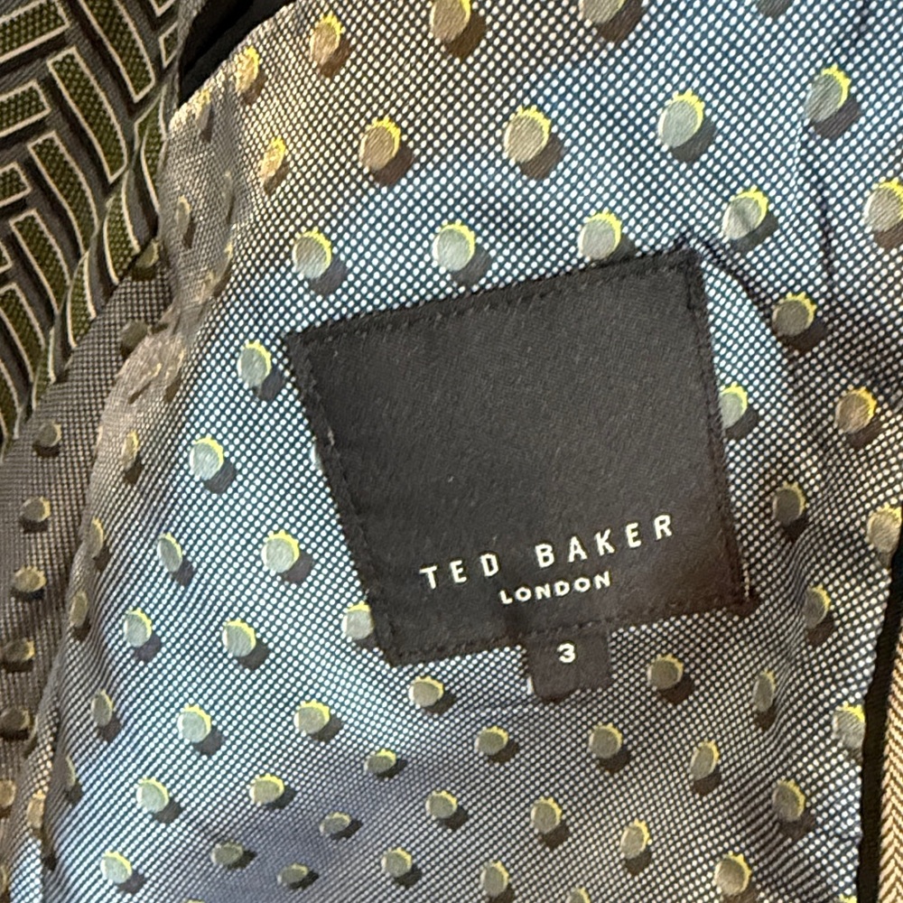 Ted Baker Light Gray Blazer With Patterned Lining - image 2